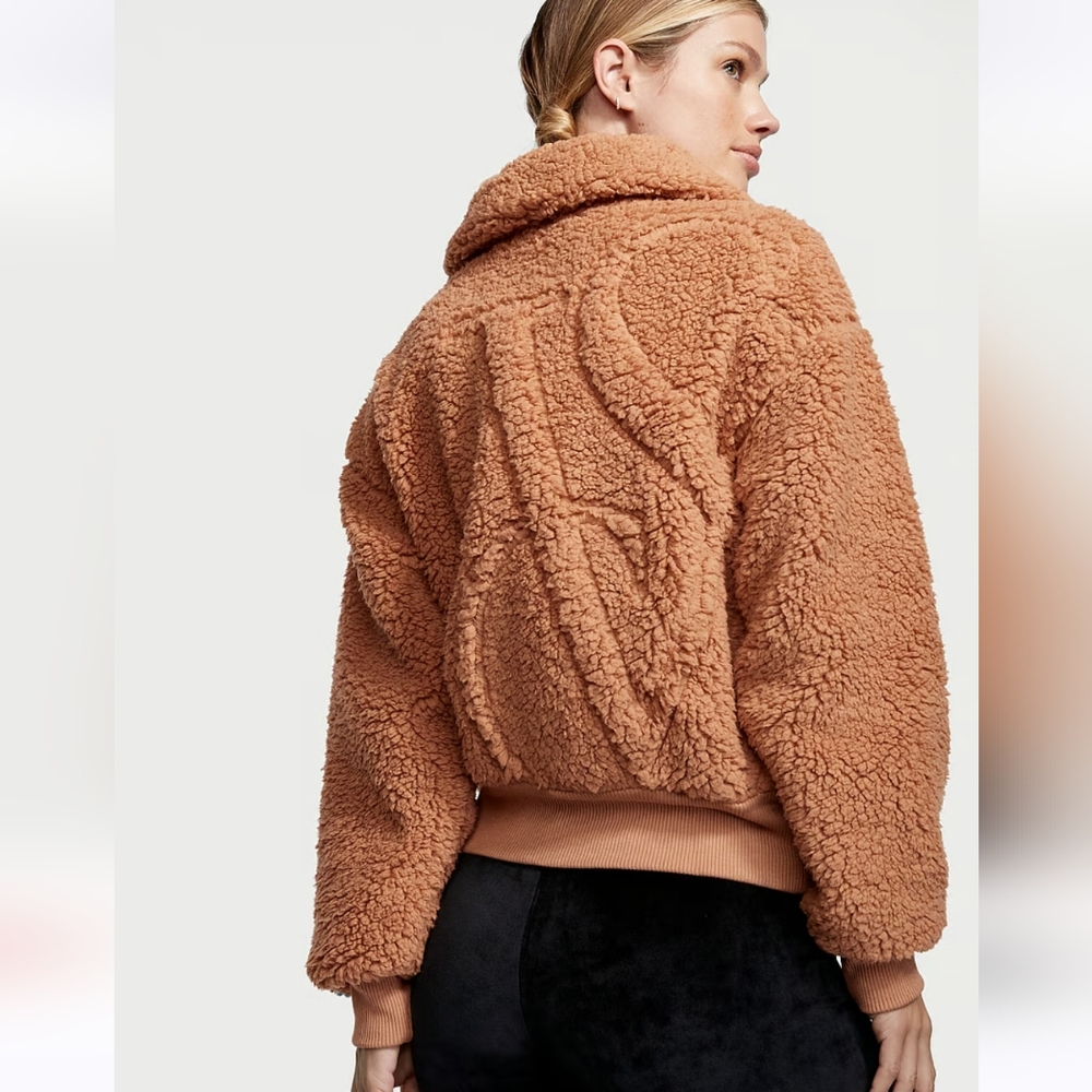 Victoria's Secret Coat/Jacket Zip Up Toffee Buzz Brown 🤎 RARE
